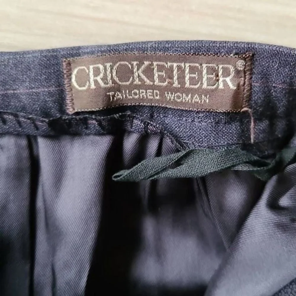 Cricketeer Dayton's Oval Room Tailored Long Lined Wool Skirt sz S Navy Pinstripe - Picture 4 of 7